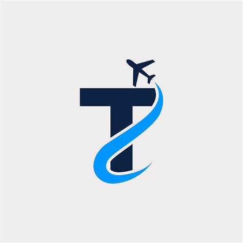 Creative Initial Letter T Air Travel Logo Design Template. Eps10 Vector 6231283 Vector Art at ...