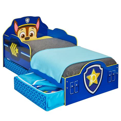 OFFICIAL PAW PATROL CHASE TODDLER BED WITH STORAGE MDF NEW 509PWP | eBay