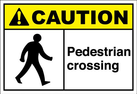 Caution Sign pedestrian crossing - SafetyKore