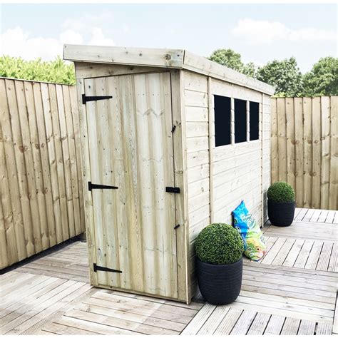 ShedsWarehouse.com | Aston Reverse Pent Sheds (BS) | 6ft X 3ft Reverse Pressure Treated Tongue ...