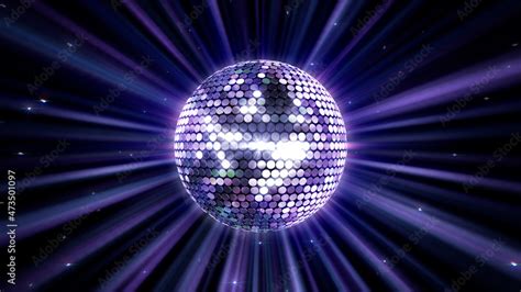 Mirror Ball Disco Lights Club Dance Party Glitter Background Stock Illustration | Adobe Stock