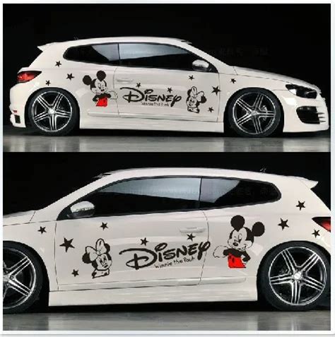 Car Refitting Sticker Mickey Mouse Side Door Hood Car Head Decal for ...