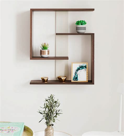 Buy Wenge Engineered Wood Easton Cubical Wall Shelf at 30% OFF by ...