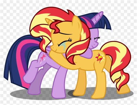 Uploaded - Sunset Shimmer Hug Twilight Sparkle, HD Png Download - 900x843(#642085) - PngFind