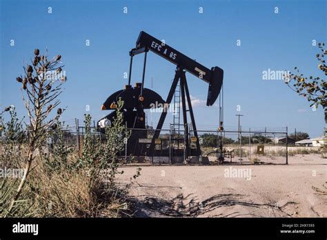 Oil field pumpjack on an oil well in West Texas, USA Stock Photo - Alamy