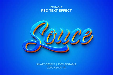 Souce 3d Text Effect Photoshop Mockup Graphic by Mondolsgraphic ...