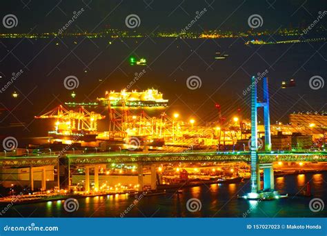 Yokohama Night View from Landmark Tower Stock Image - Image of fish, landmark: 157027023