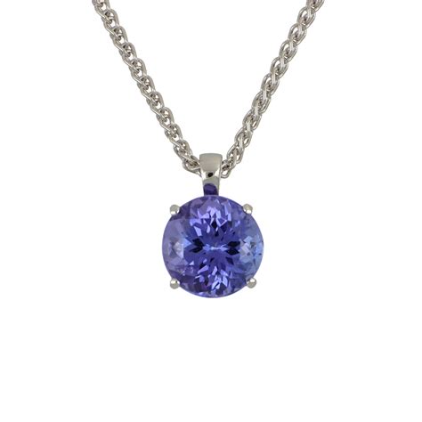 Tanzanite Pendant in White Gold. (Available in-store only.)