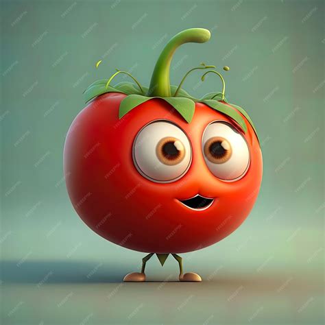 Premium Photo | Adorable Tomato Animated Character