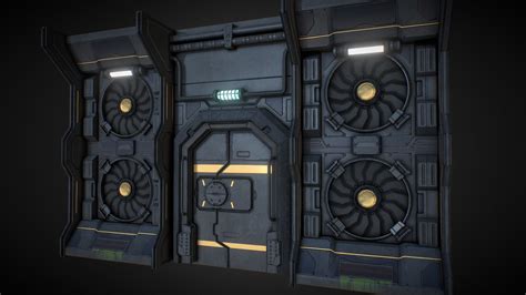 Sci Fi Wall - 3D model by Devsanterr [30cf95b] - Sketchfab