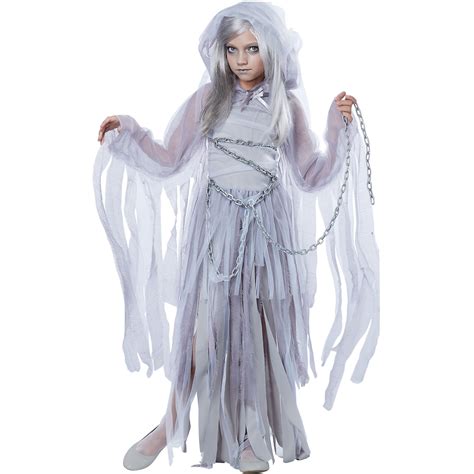 California Costumes Haunting Beauty Ghost Costume for Girls, Includes a Dress, a Shrug, a Hood ...