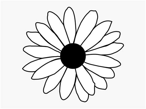 Daisy Clipart Tumblr - Black And White Daisy Clip Art, HD Png Download - kindpng