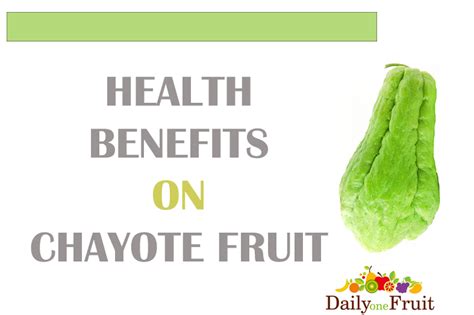 Health Benefits On Chayote Fruit - dailyonefruit