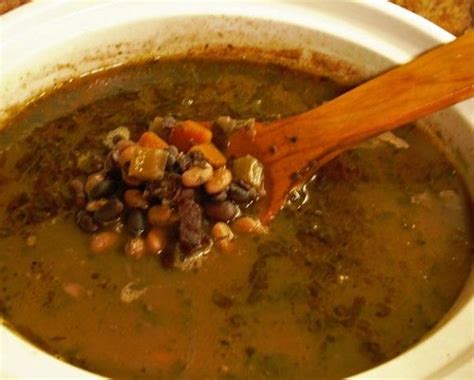 Chef Joey's Papago Tepary & Black Bean Soup (Crock Pot) Black Beans Indian Recipe, Bean Soup ...