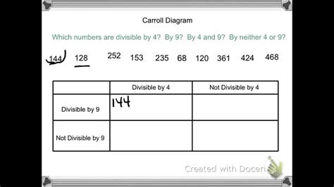 Carroll Diagram Example - YouTube