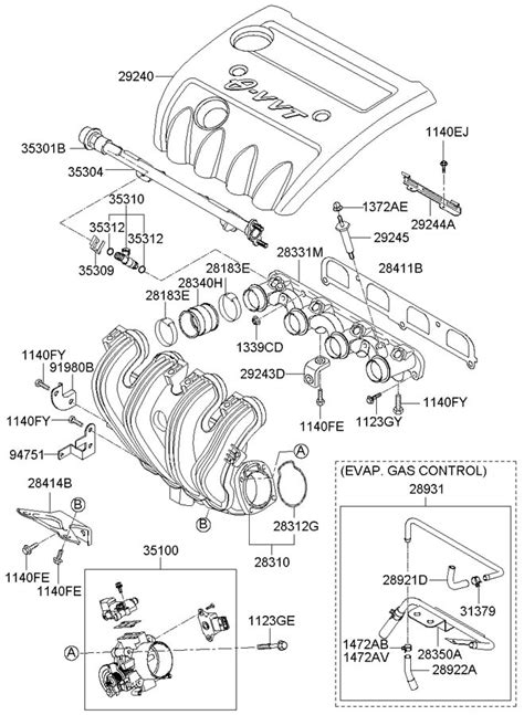 2008 Hyundai Sonata Engine Cover. 2.4 LITER - 2924025021 | Wholesale ...