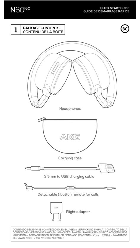 AKG N60NC QUICK START MANUAL Pdf Download | ManualsLib