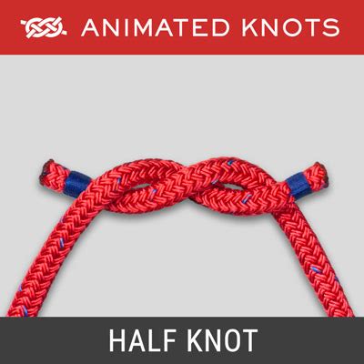 Half Knot | How to tie a Half Knot using Step-by-Step Animations | Animated Knots by Grog