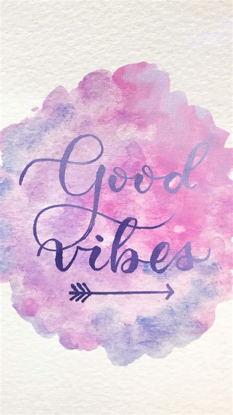 Download Good Vibes Calligraphy Quotes Picture | Wallpapers.com