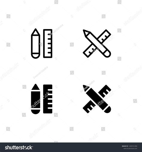 Draft Tools Icon Logo Vector Symbol Stock Vector (Royalty Free) 1209741490 | Shutterstock ...