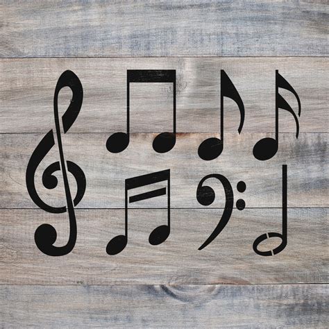 Music Notes Stencil Large Music Note Stencil Music - Etsy