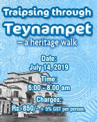 Traipsing through Teynampet – Heritage Walk on July 14 | LaptrinhX / News