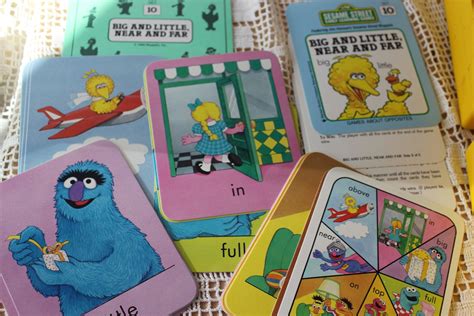 Sesame Street, Early Learning Games, Box of Games, Cards, Sets, Yellow Box, Big Bird, Early ...