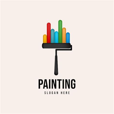 Free Vector | Roll Painting logo Ideas Inspiration logo design Template Vector Illustration ...