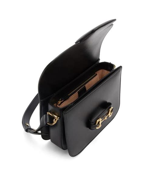 Gucci Leather Black 1955 Horsebit Bag - Lyst