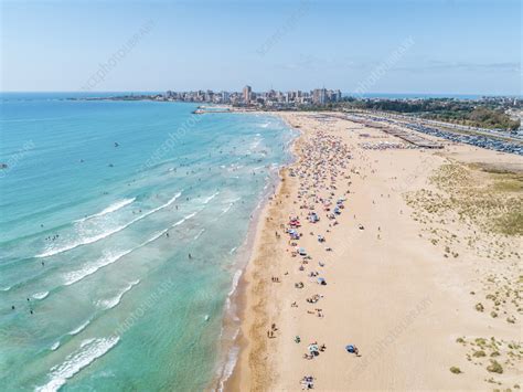 Aerial view of Tyre beach in Tyre, Lebanon - Stock Image - F040/4241 - Science Photo Library