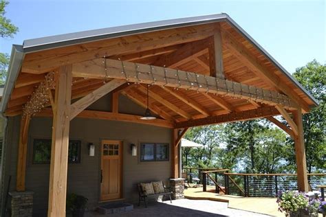 30+ Awesome Timber Frame Porch Ideas - The Urban Interior | Timber frame porch, Pergola with ...