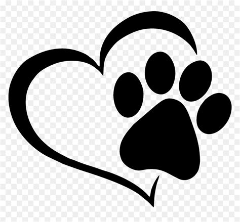 Transparent Paw Print - Black And White Dog Clip Art, HD Png Download free download on DLF.PT ...