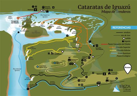 Mapa Senderos Cataratas Iguazu | Guia de Viaje | I Travel Argentina