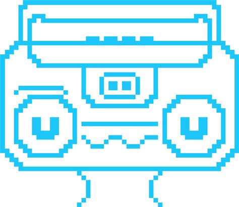 Download Retro Style Boombox Pixel Art | Wallpapers.com