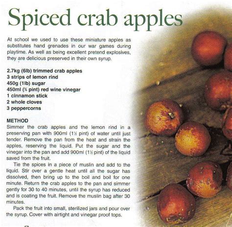 Spiced crab apples (magazine scan)