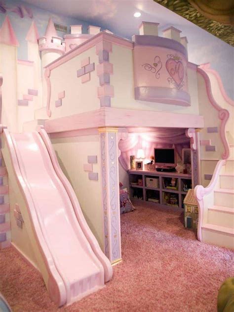 Bedroom , The Princess Castle Bedroom : Large The Princess Castle Bunk Bed With Underneath ...