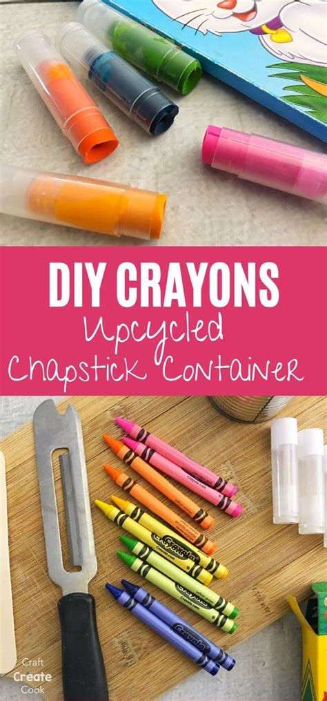 How to Make Crayons in Old Chapstick Containers - Craft Create Cook