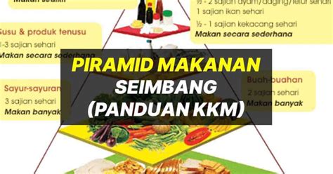 Panduan Piramid Makanan Seimbang Malaysia Dari KKM