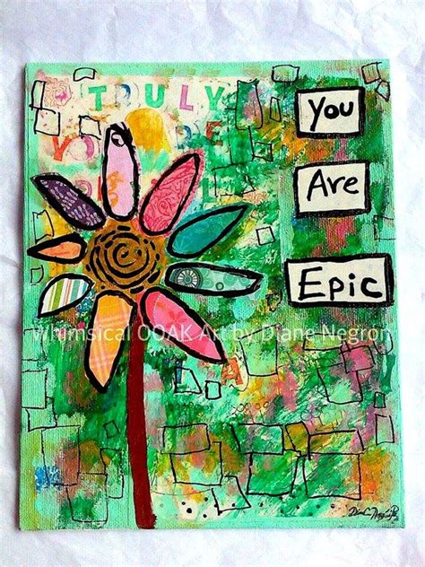 8x10 Canvas Panel Mixed Media Girl Room Decor Graduation | Etsy | Etsy ...