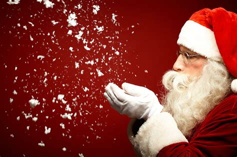 HD wallpaper: funny, santa claus, devil horns hand, devil horns hands ...