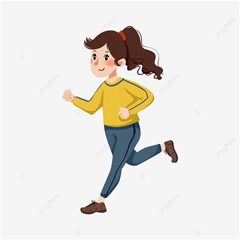 Girl Jogging Clipart Transparent PNG Hd, Morning Jog Girl, Girl, Beauty, Run PNG Image For Free ...