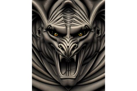 Gothic Gargoyle Portrait Graphic by L. M. Dunn · Creative Fabrica