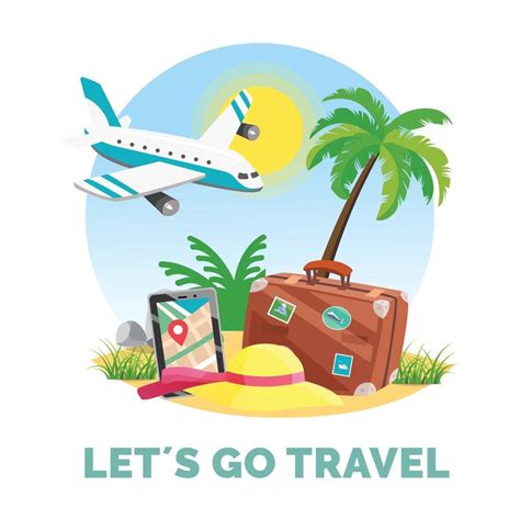 traveling vacation design illustration with cartoon style 2967753 Vector Art at Vecteezy