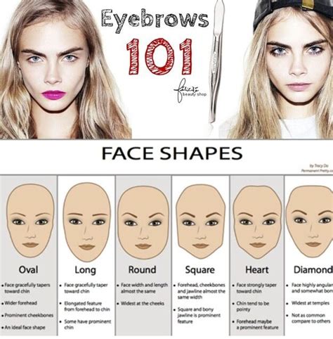 Eyebrows 101 | Eyebrows, Face shapes, Diamond face