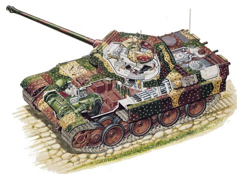 Panther tank Cutaway Drawing in High quality