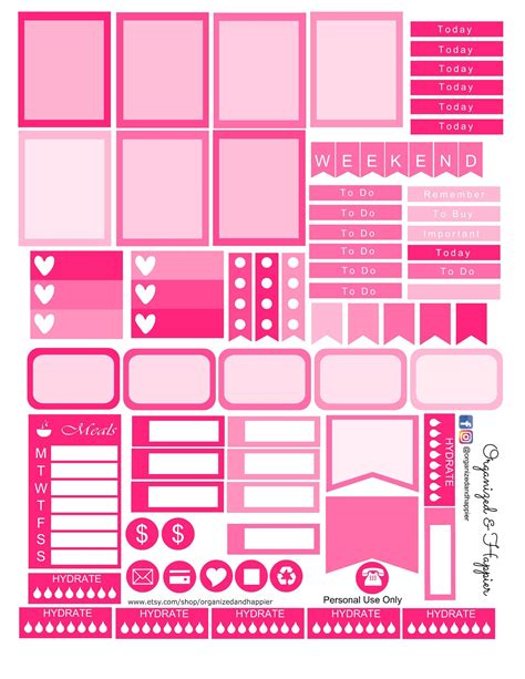 Free Planner Printables Stickers