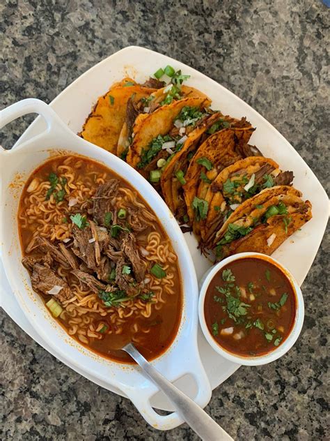 Is this allowed here? Birria ramen and birria tacos! : r/ramen