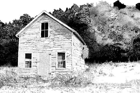 Easy Abandoned House Drawing