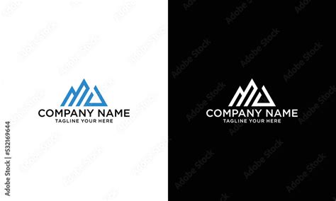 Letter MD Logo Symbol. Initial Monogram Logo. Vector logo for business ...