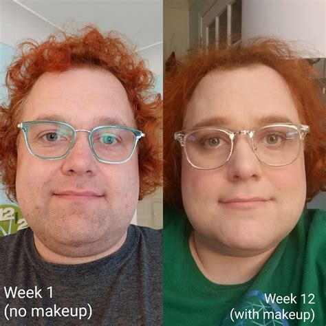 12 weeks low dose HRT, with makeup (36 amab, MtX, 2mg E, 100mg Spiro) : r/transtimelines